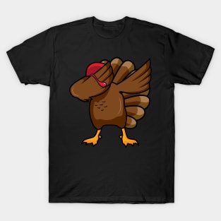 'Dabbing Turkey' Funny Thanksgiving Turkey T-Shirt